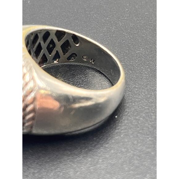 Alwand Vahan 925 sterling silver 14k diamond cluster cocktail statement Ring 7.2 - Picture 10 of 15